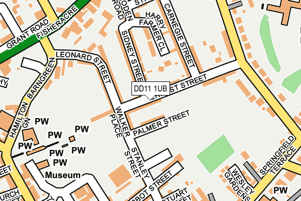 DD11 1UB map - OS OpenMap – Local (Ordnance Survey)