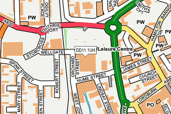 DD11 1UH map - OS OpenMap – Local (Ordnance Survey)