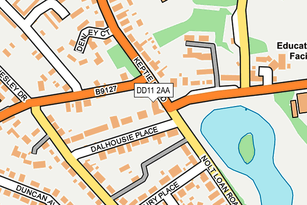 DD11 2AA map - OS OpenMap – Local (Ordnance Survey)