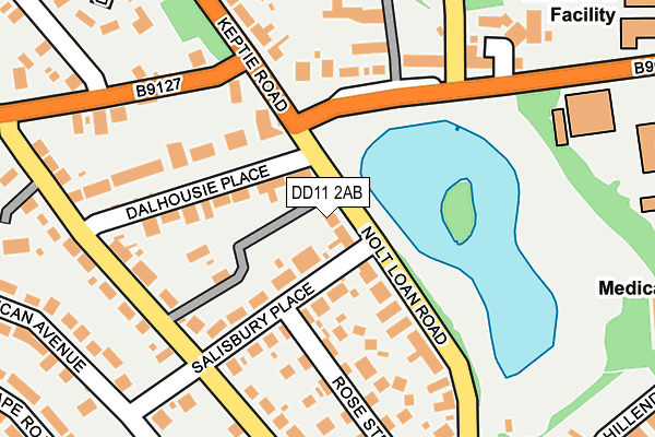 DD11 2AB map - OS OpenMap – Local (Ordnance Survey)
