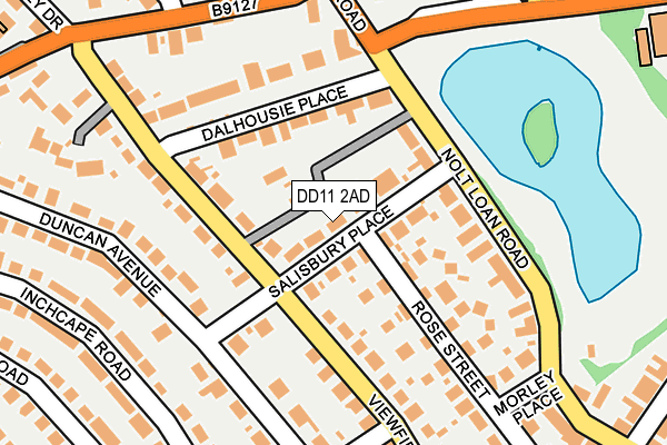 DD11 2AD map - OS OpenMap – Local (Ordnance Survey)