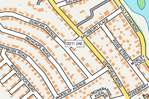 DD11 2AE map - OS OpenMap – Local (Ordnance Survey)