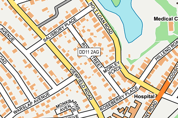 DD11 2AG map - OS OpenMap – Local (Ordnance Survey)