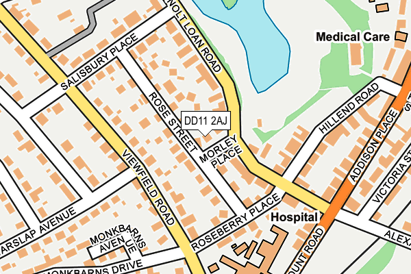 DD11 2AJ map - OS OpenMap – Local (Ordnance Survey)