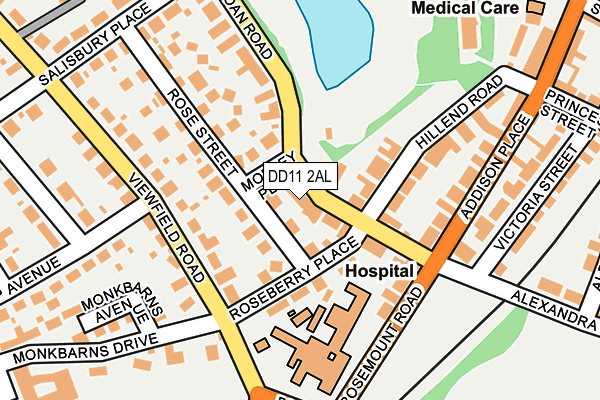 DD11 2AL map - OS OpenMap – Local (Ordnance Survey)