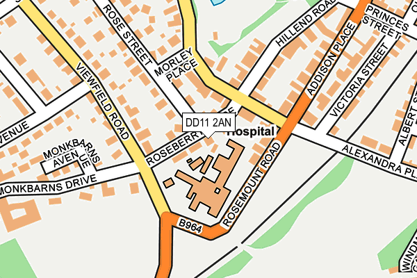 DD11 2AN map - OS OpenMap – Local (Ordnance Survey)
