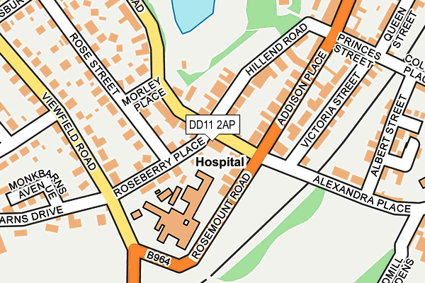DD11 2AP map - OS OpenMap – Local (Ordnance Survey)
