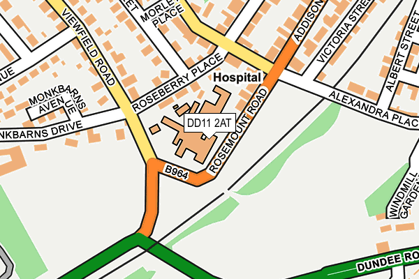 DD11 2AT map - OS OpenMap – Local (Ordnance Survey)