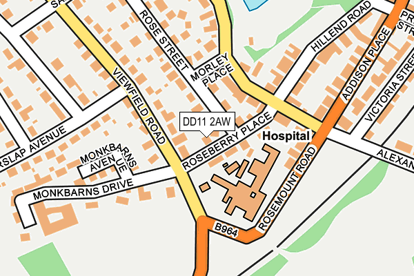 DD11 2AW map - OS OpenMap – Local (Ordnance Survey)