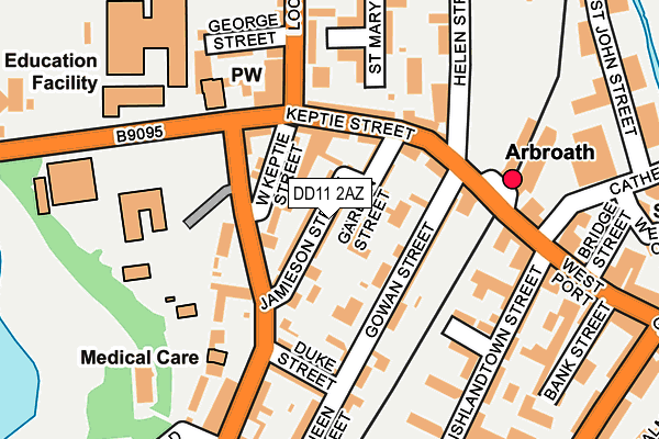 DD11 2AZ map - OS OpenMap – Local (Ordnance Survey)