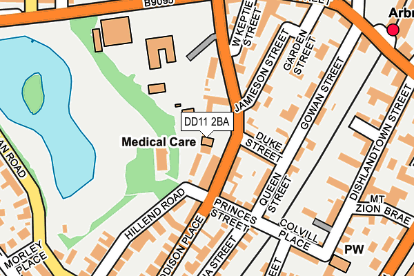 DD11 2BA map - OS OpenMap – Local (Ordnance Survey)