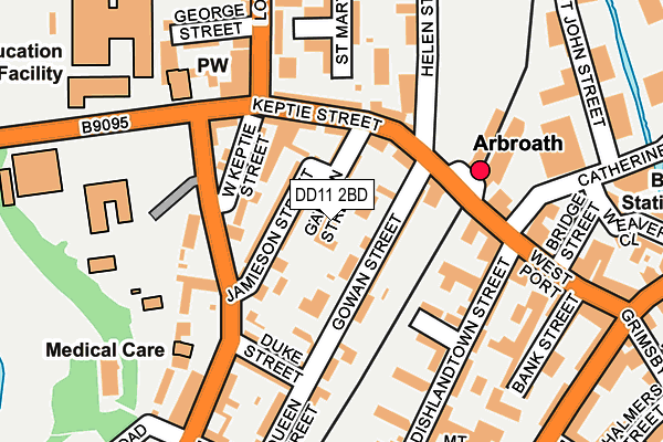 DD11 2BD map - OS OpenMap – Local (Ordnance Survey)
