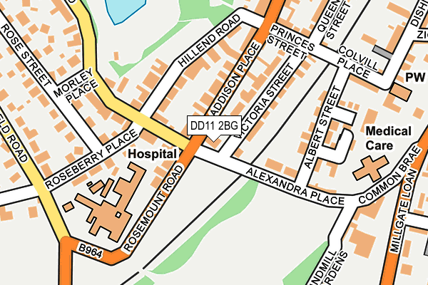 DD11 2BG map - OS OpenMap – Local (Ordnance Survey)