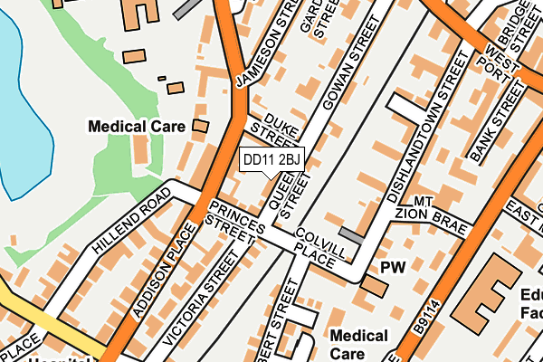 DD11 2BJ map - OS OpenMap – Local (Ordnance Survey)