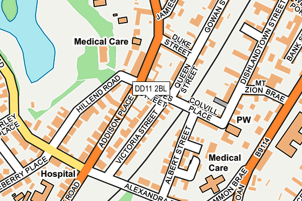DD11 2BL map - OS OpenMap – Local (Ordnance Survey)
