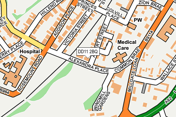 DD11 2BQ map - OS OpenMap – Local (Ordnance Survey)