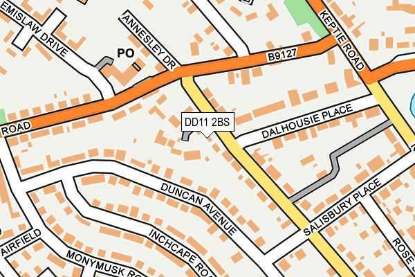 DD11 2BS map - OS OpenMap – Local (Ordnance Survey)