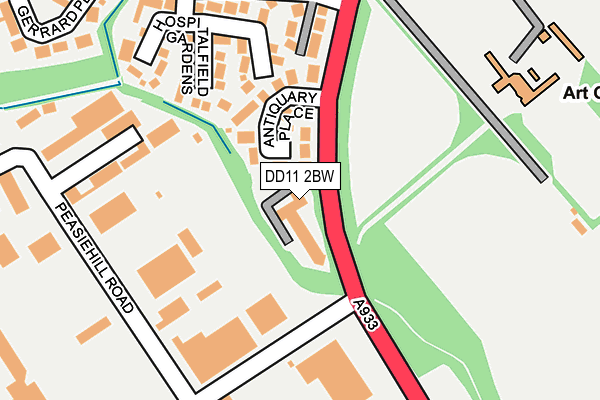 DD11 2BW map - OS OpenMap – Local (Ordnance Survey)