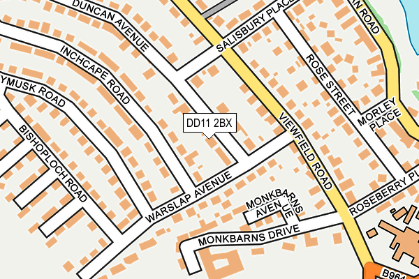 DD11 2BX map - OS OpenMap – Local (Ordnance Survey)