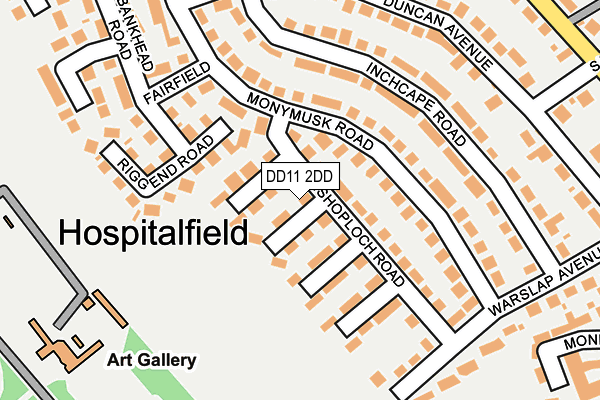 DD11 2DD map - OS OpenMap – Local (Ordnance Survey)