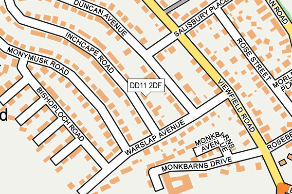 DD11 2DF map - OS OpenMap – Local (Ordnance Survey)