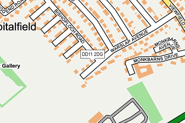 DD11 2DG map - OS OpenMap – Local (Ordnance Survey)