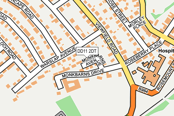 DD11 2DT map - OS OpenMap – Local (Ordnance Survey)