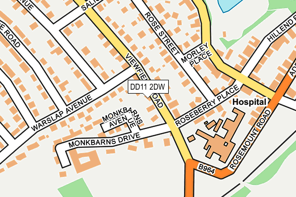DD11 2DW map - OS OpenMap – Local (Ordnance Survey)