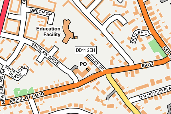 DD11 2EH map - OS OpenMap – Local (Ordnance Survey)