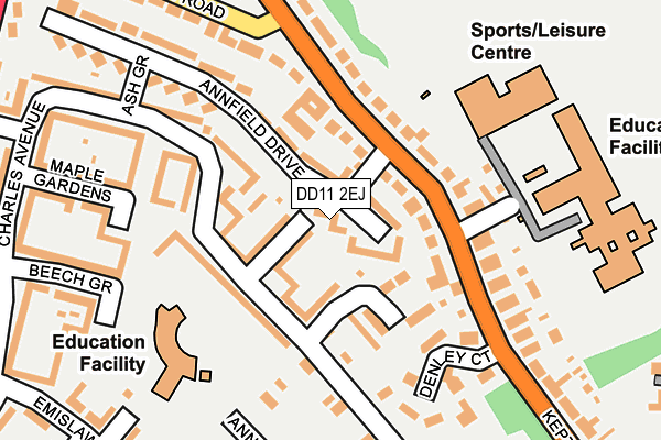 DD11 2EJ map - OS OpenMap – Local (Ordnance Survey)