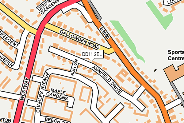 DD11 2EL map - OS OpenMap – Local (Ordnance Survey)