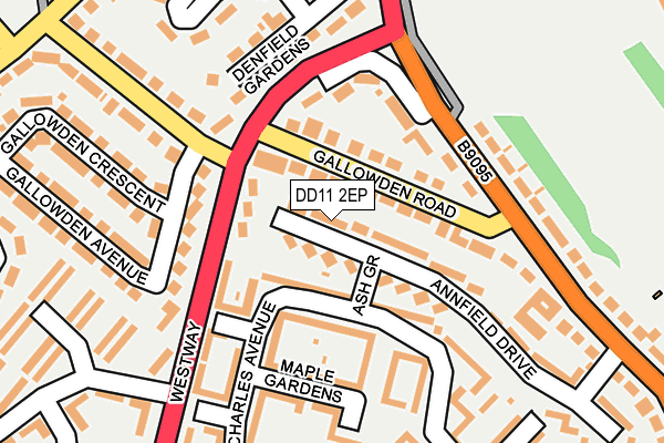 DD11 2EP map - OS OpenMap – Local (Ordnance Survey)