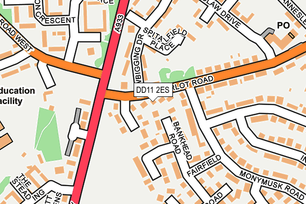 DD11 2ES map - OS OpenMap – Local (Ordnance Survey)