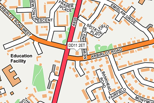 DD11 2ET map - OS OpenMap – Local (Ordnance Survey)