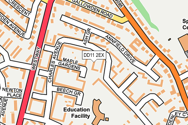 DD11 2EX map - OS OpenMap – Local (Ordnance Survey)