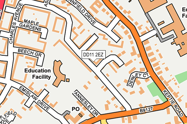 DD11 2EZ map - OS OpenMap – Local (Ordnance Survey)