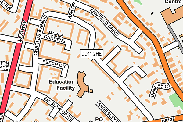 DD11 2HE map - OS OpenMap – Local (Ordnance Survey)