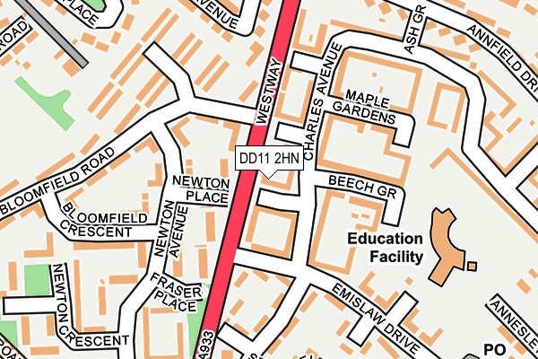 DD11 2HN map - OS OpenMap – Local (Ordnance Survey)