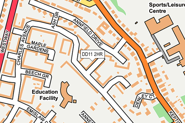 DD11 2HR map - OS OpenMap – Local (Ordnance Survey)