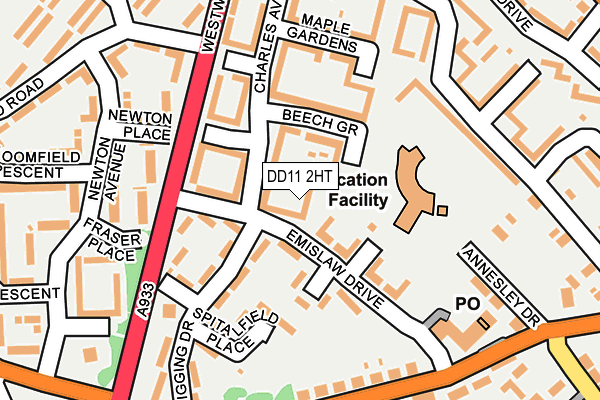 DD11 2HT map - OS OpenMap – Local (Ordnance Survey)
