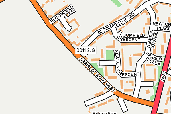 DD11 2JG map - OS OpenMap – Local (Ordnance Survey)