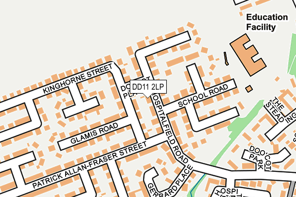 DD11 2LP map - OS OpenMap – Local (Ordnance Survey)
