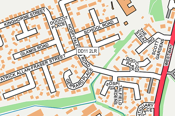 DD11 2LR map - OS OpenMap – Local (Ordnance Survey)