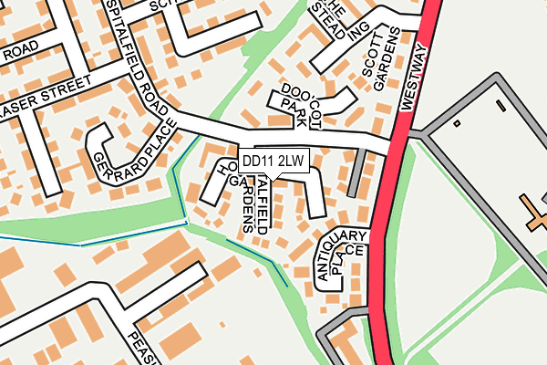DD11 2LW map - OS OpenMap – Local (Ordnance Survey)
