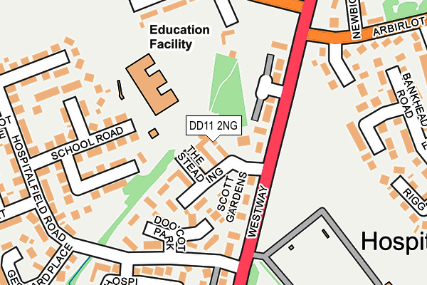 DD11 2NG map - OS OpenMap – Local (Ordnance Survey)