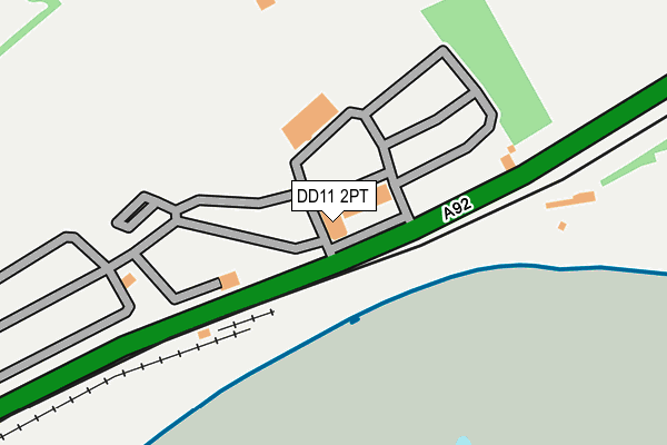 DD11 2PT map - OS OpenMap – Local (Ordnance Survey)