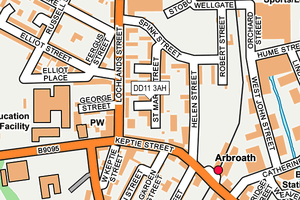 DD11 3AH map - OS OpenMap – Local (Ordnance Survey)