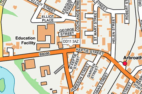 DD11 3AZ map - OS OpenMap – Local (Ordnance Survey)