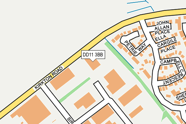 DD11 3BB map - OS OpenMap – Local (Ordnance Survey)