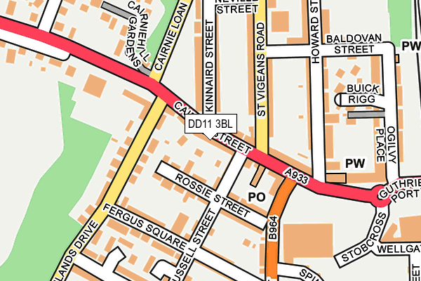 DD11 3BL map - OS OpenMap – Local (Ordnance Survey)